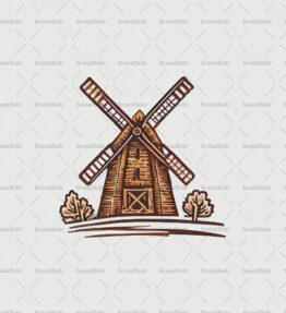 Rustikale Windmühle